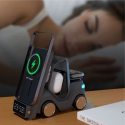 Беспроводное зарядное устройство DriveCharge 15W с подсветкой и часами для вашего логотипа Фото 7